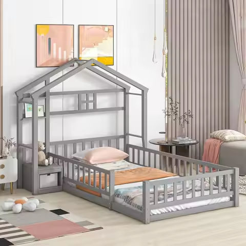 Twin Bed Frames with Headboard,Heavy Duty Metal Platform Under Bed Storage Space Easy Assembly ,for children https://tinyurl.com/29o9uzvu