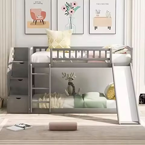 Merax Twin Size Platform Storage Bed Solid Wood Bed with 6 Drawers,Multifunctional Loft Bed for Kids Boys&Girls No Box Spring Ne https://tinyurl.com/257l8932