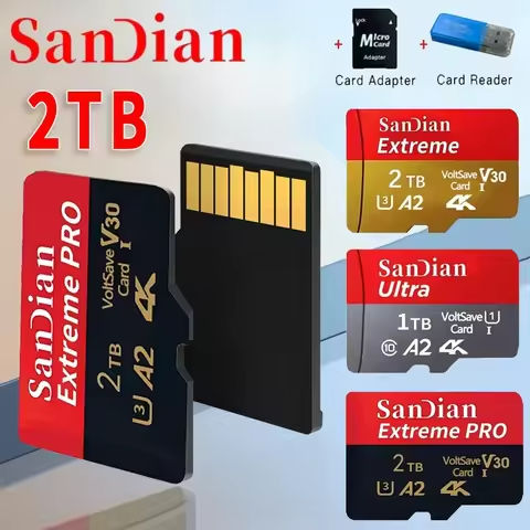 2TB Sd Memory Card High Speed Class 10, U3, A2 4K Ultra HD Micro TF/SD Card with Adapter for Phones & Action Cameras & Drones https://tinyurl.com/2aen5tzk