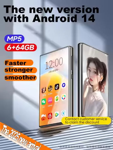Famue MP4 Player BF66 with Android 13 and WiFi 6+64G HiFi mp3 Music Player Bluetooth5.3 4.7″ display 1080P Up to 512GB Video X https://tinyurl.com/24tdohze