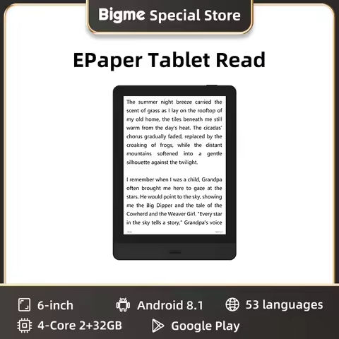BIGME READ portable ebook reader 6” e-paper electronic reader Android open system support Google Play Kindle APP ereader tablet https://tinyurl.com/287bhy74