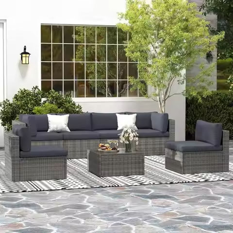4 Pieces Patio Furniture Set with 30″ Fire Pit Table, Outdoor Wicker Chairs of 4, All Weather High Back Rattan Chairs 4-Seater w https://tinyurl.com/24b8e7vc