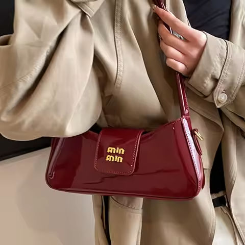 Light Luxury High-end Patent Leather Ladies Shoulder Bag 2025 New PU Leather Women Tote Bag Underarm Handbag Crossbody Purse https://tinyurl.com/24t2c7v2