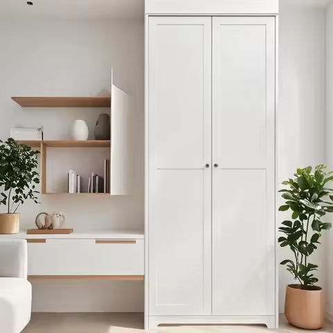 Wardrobe Closet, Armoire Wardrobe Closet with Drawers and 2 Arched Fluted Doors, 70.87‘’ Tall Wooden Bedroom Armoires https://tinyurl.com/23hqm7ue