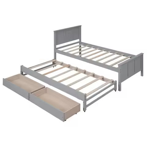 Velvet Upholstered Grounded Bed Platform Bed, Wooden Full Size Mother & Child Bed Frame with Bedside Desk and Little Roun https://tinyurl.com/23zg78y2