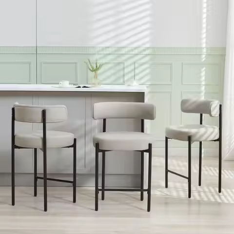 Counter Height Bar Stools Set of 4,Bar Stools with Back,24″ Island Chairs with Chrome Plated Metal Leg https://tinyurl.com/2yy2d85p