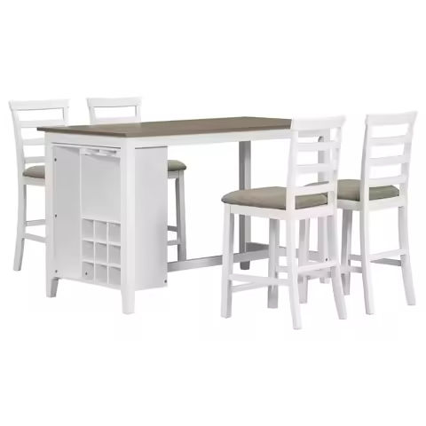 Dining Table Set for 4 Includes a Stylish Dining Table and 4 Upholstered Chair,  to Comfortably Accommodate 4 to 6 People https://tinyurl.com/2czd4d2p
