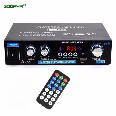 1600W Peak Power HiFi Sound Amplifier Digital 4 Channel Audio Amplifier Bluetooth Karaoke Player FM Radio Support Remote Control https://tinyurl.com/24r9bbg9